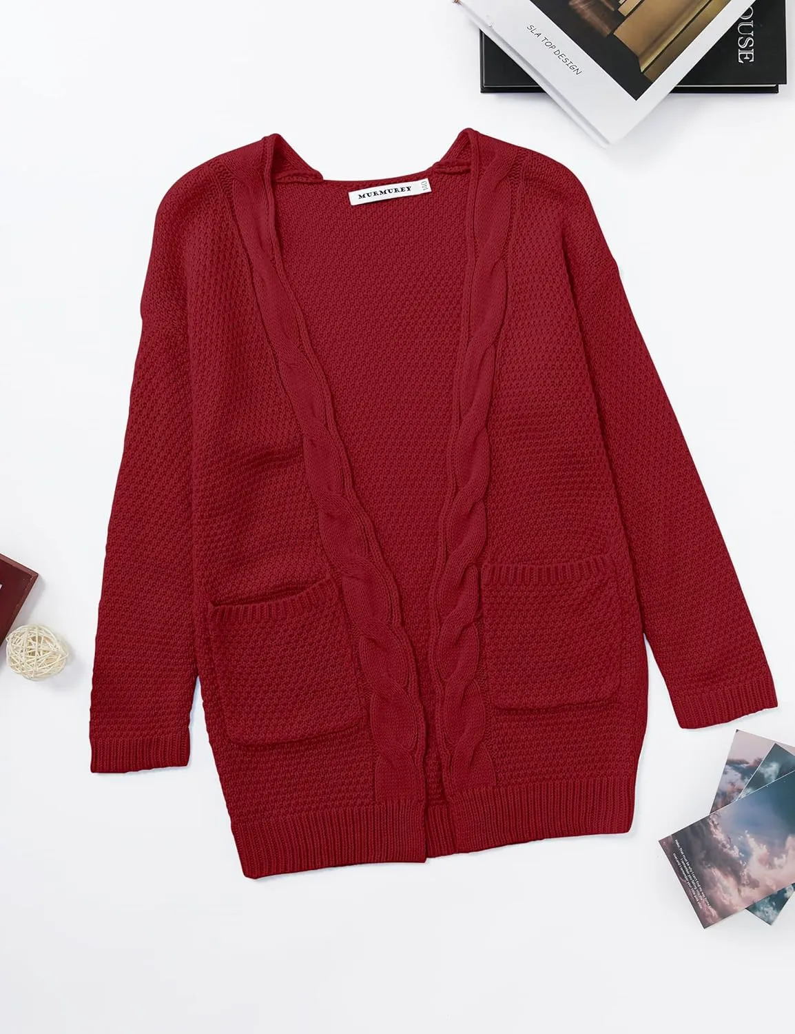 Girls Long Sleeve Cardigan Sweaters Open Front Cable Knit Chunky Cardigans Kids Oversized Cute Outerwear Coat