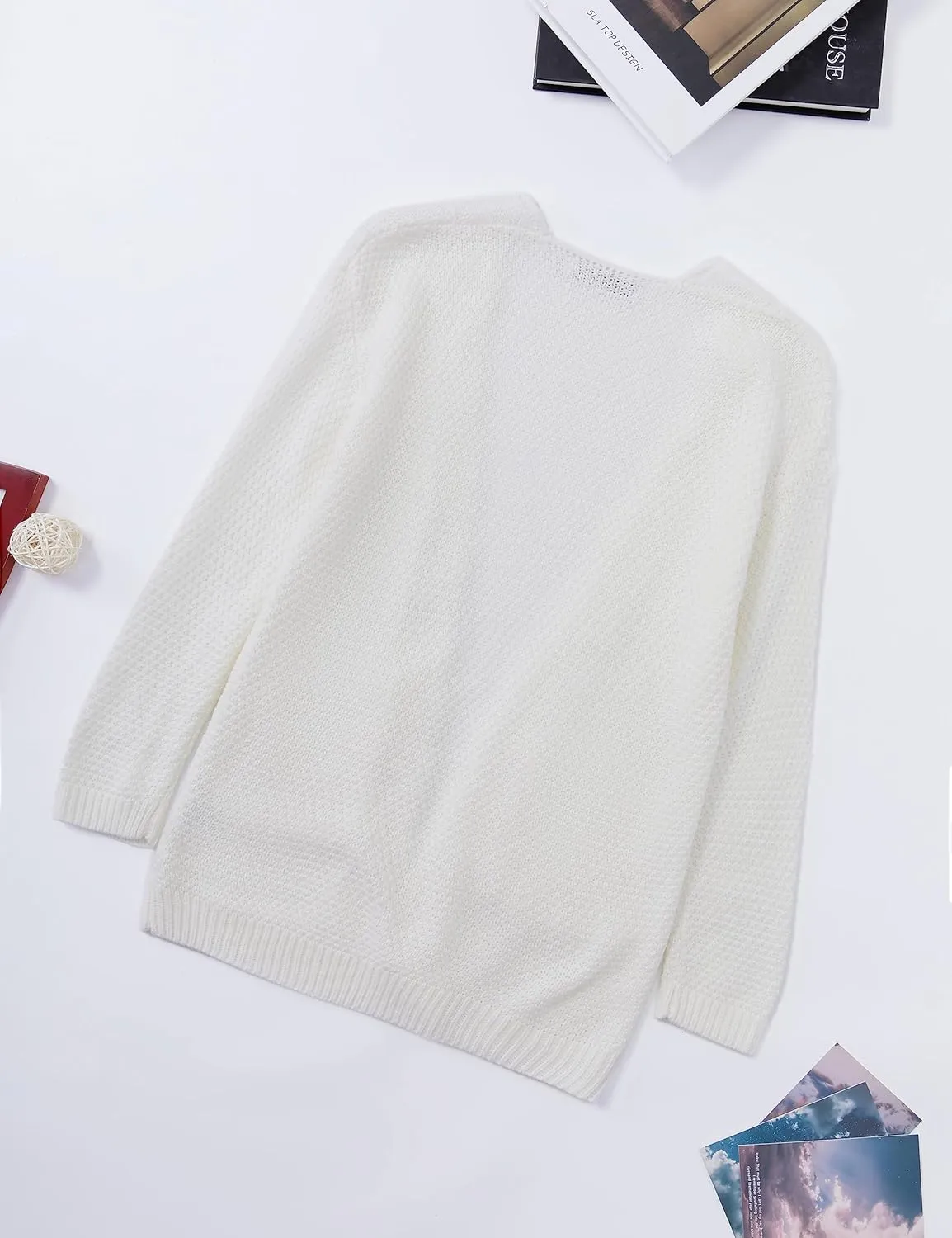 Girls Long Sleeve Cardigan Sweaters Open Front Cable Knit Chunky Cardigans Kids Oversized Cute Outerwear Coat