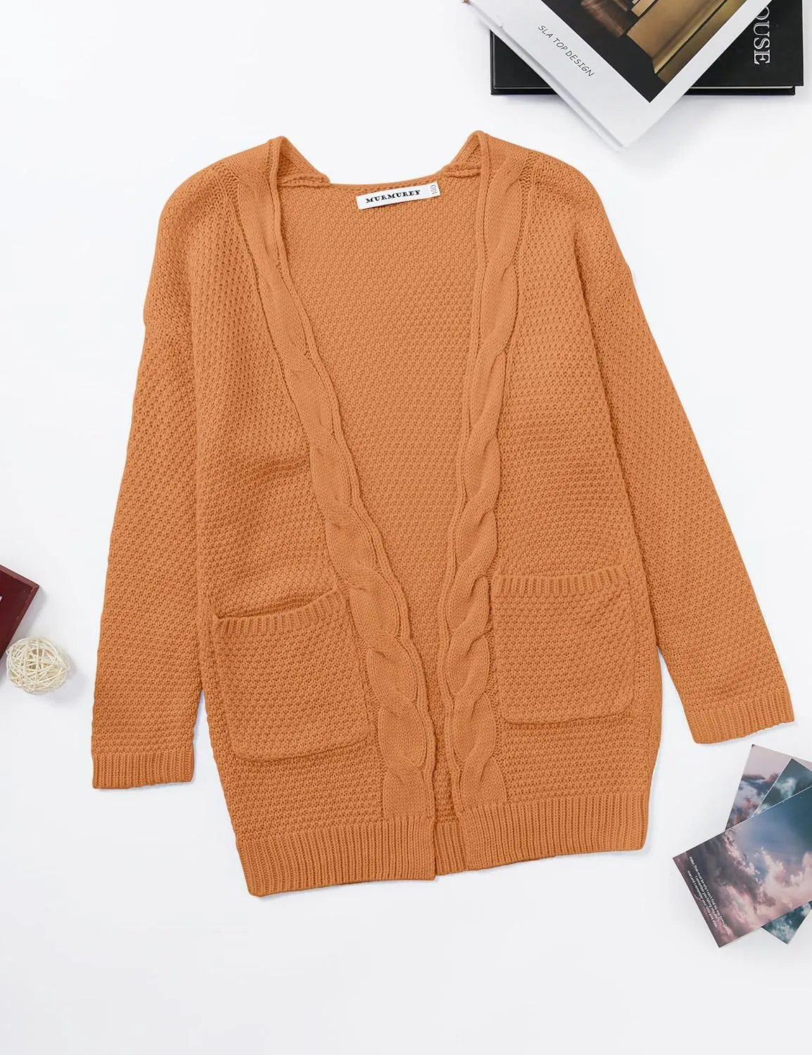Girls Long Sleeve Cardigan Sweaters Open Front Cable Knit Chunky Cardigans Kids Oversized Cute Outerwear Coat