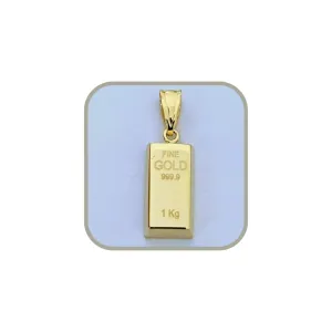 Gold Bar Pendant 14k Yellow Gold/Gold Bullion Bar/Gold Brick/Layering/NOT Gold Filled NOT Gold Plated/Gift for Her - Him/Unisex