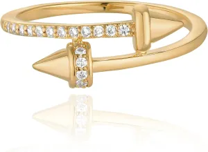 Gold Rings for Women Trendy 14K Gold Plated Dainty Band Stackable Chunky Rings Minimalist Finger Jewelry Gifts Size US6-8