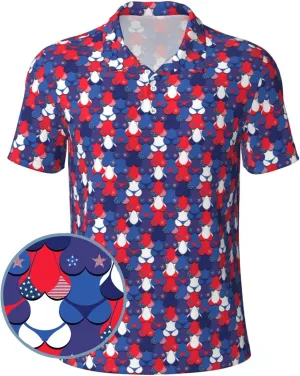 Golf Shirts for Men, Funny Golf Polo Moisture Wicking Dry Fit Short Sleeve