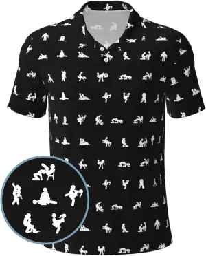 Golf Shirts for Men, Funny Golf Polo Moisture Wicking Dry Fit Short Sleeve