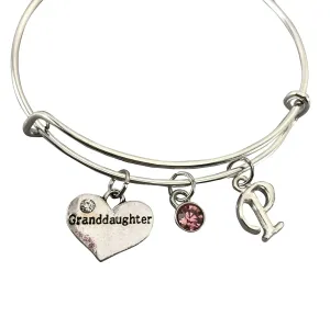 Granddaughter - Granddaughter Gifts - Gift for Granddaughter - Granddaughter Jewelry - Charm Bracelet - Personalized Jewelry- Grand Daughter