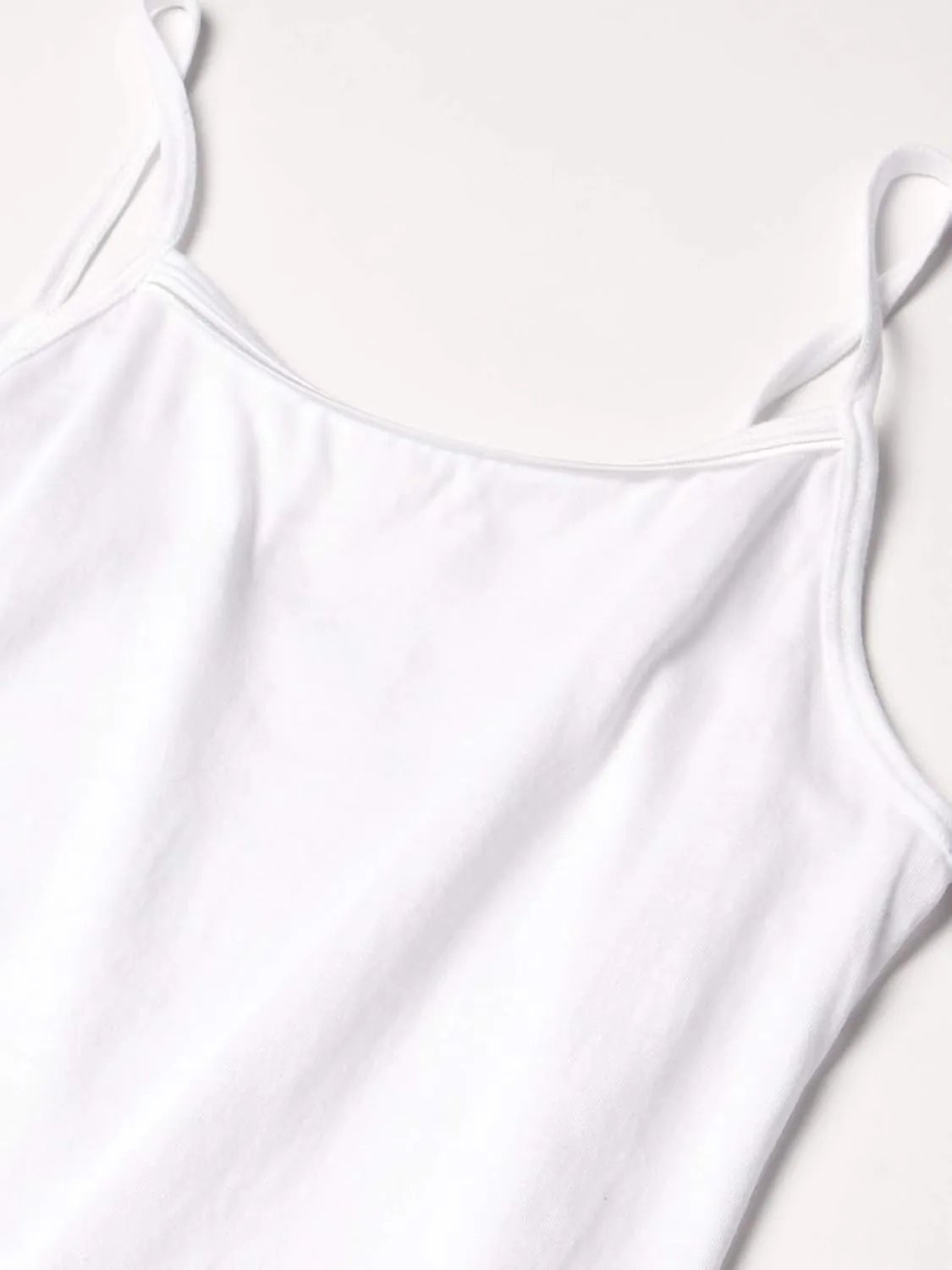 Hanes Girls Cami Tops, Ultimate EcoSmart Girls Camisoles, White 4-Pack