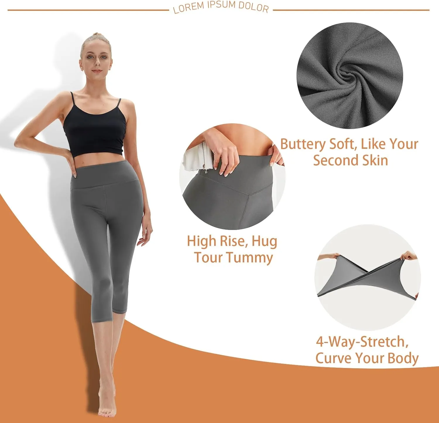 High Waisted Leggings for Women - No See Through Tummy Control Cycling Workout Yoga Pants with Pockets Reg & Plus