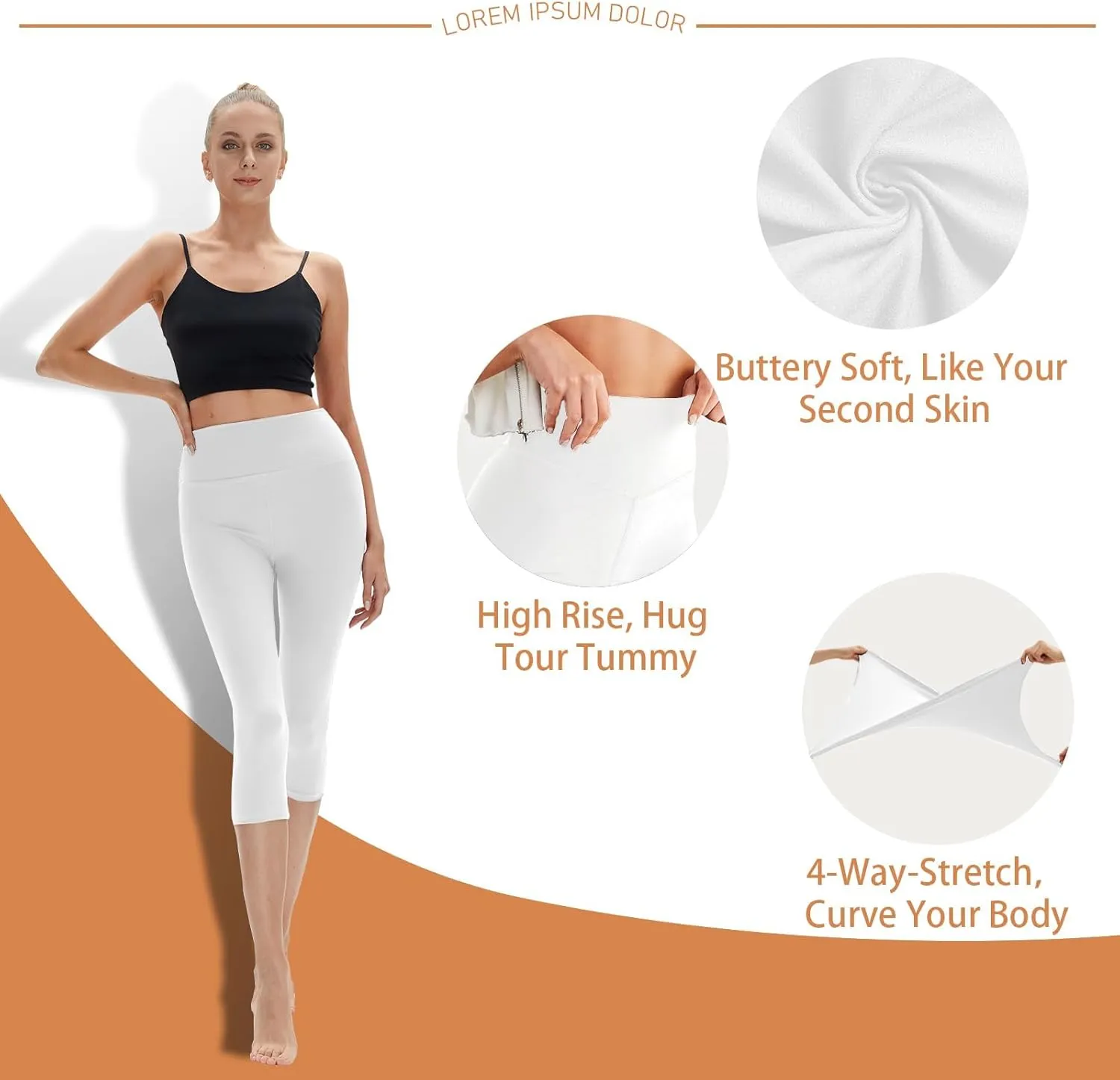 High Waisted Leggings for Women - No See Through Tummy Control Cycling Workout Yoga Pants with Pockets Reg & Plus
