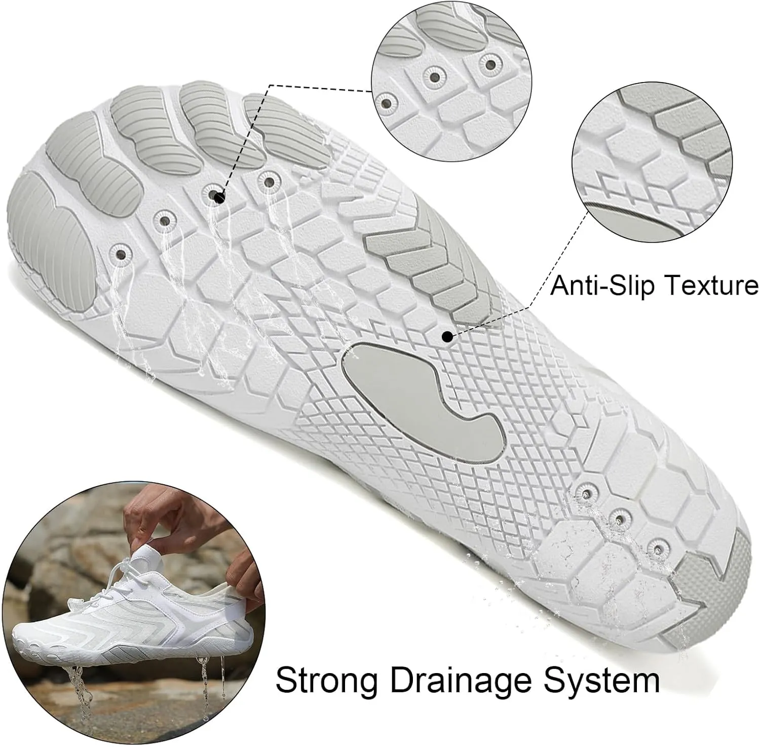 Hike Barefoot Shoes Women Men Pro Barefoot Shoes Healthy & Non-Slip Lightweight Breathable Sneakers Unisex Quick Dry Zero Drop Trail Running Shoe with Wide Toe Box Sneakers