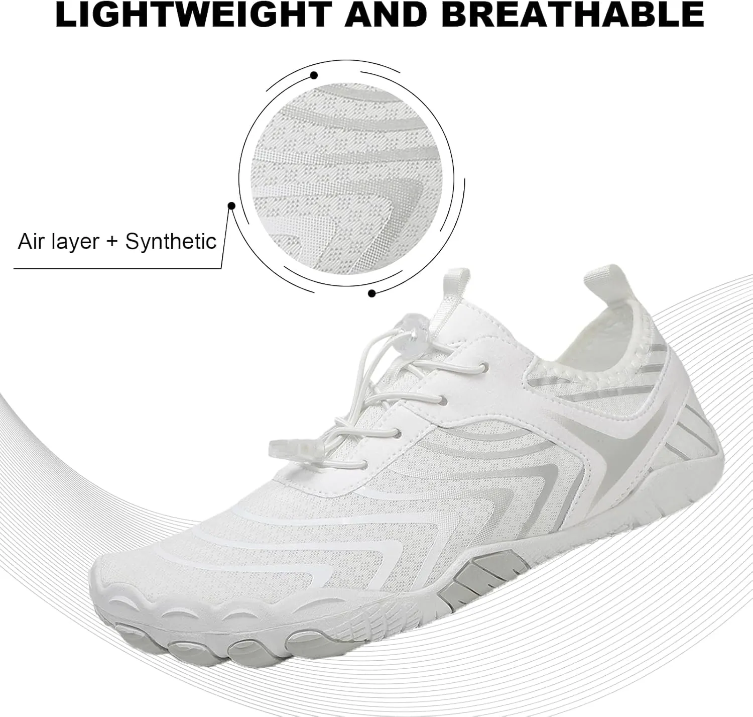 Hike Barefoot Shoes Women Men Pro Barefoot Shoes Healthy & Non-Slip Lightweight Breathable Sneakers Unisex Quick Dry Zero Drop Trail Running Shoe with Wide Toe Box Sneakers