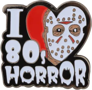 Horror Jewelry Halloween Jewelry I Love 80s Horror Enamel Pin Halloween Horror Movie Gift