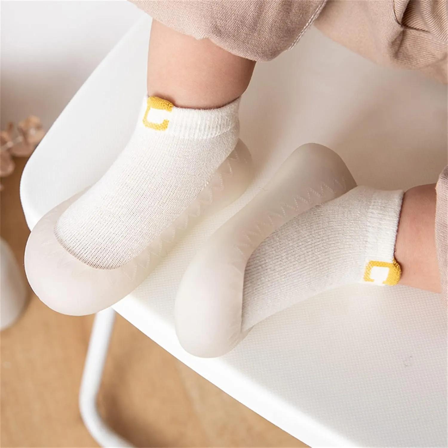 Infant Boys Girls Socks Shoes Toddler Fleece WarmThe Floor Socks Non Slip Prewalker Shoes Boys Slip Shoes