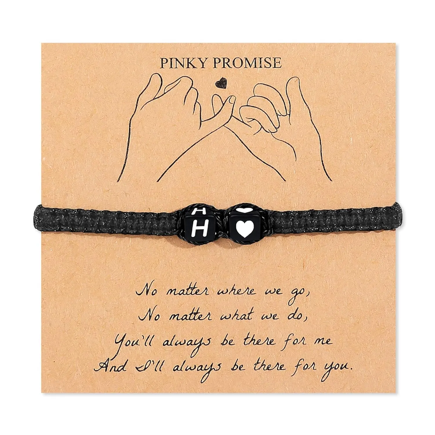 Initial Bracelet for Men Women Letter Charm Couples Bracelets Handmade Gift for Bf and Gf Custom Personal Jewelry Bracelet Birthday Anniversary Gifts for Men Women