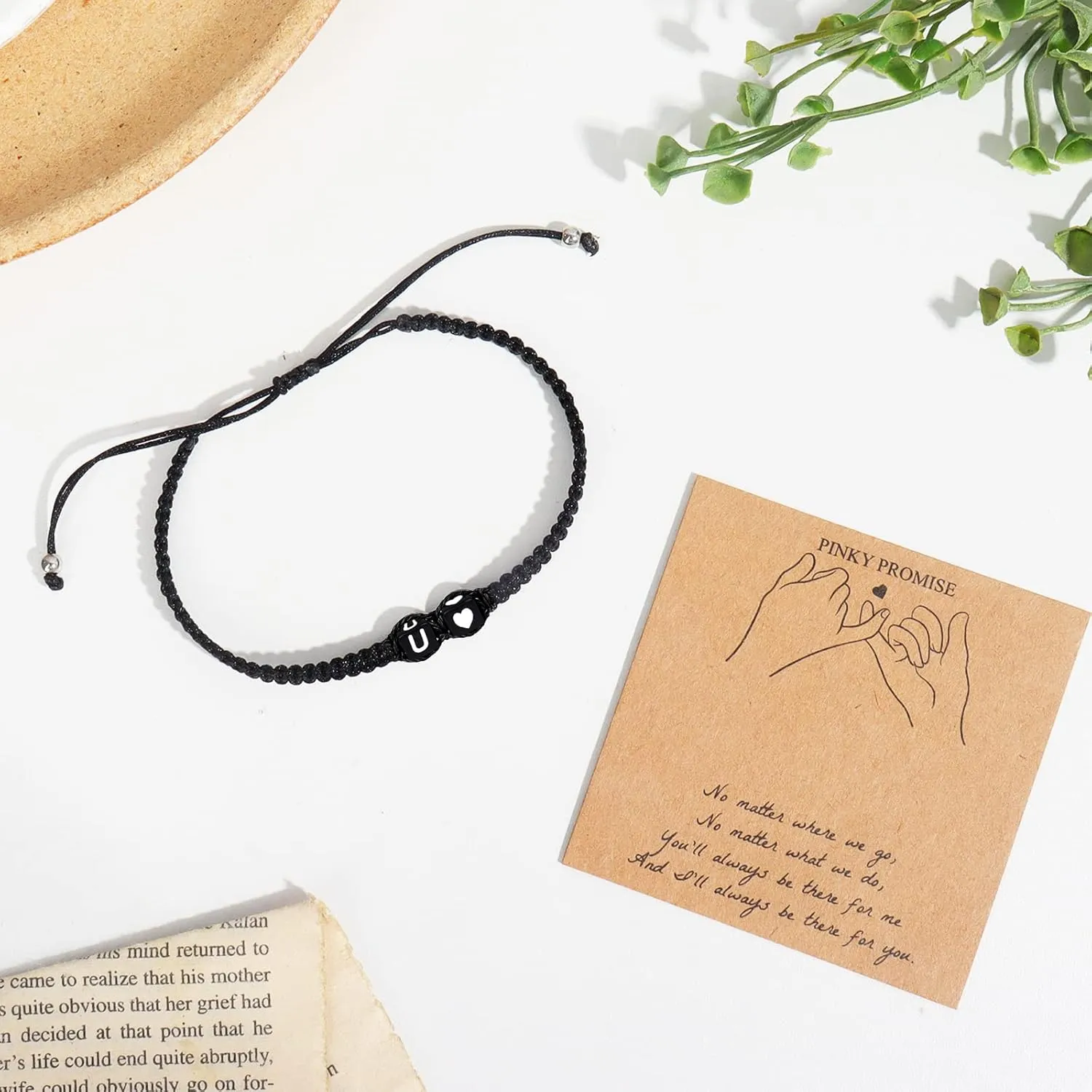 Initial Bracelet for Men Women Letter Charm Couples Bracelets Handmade Gift for Bf and Gf Custom Personal Jewelry Bracelet Birthday Anniversary Gifts for Men Women