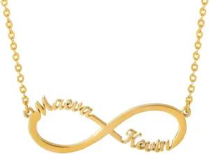 JINMA Personalized infinity Heart Family necklace, Custom 1-8 Name Necklace for Christmas Gifts- Personalized Gift for Women Mother