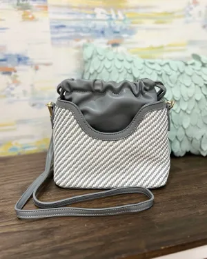 Juniper Woven Bucket Bag in Grey FINAL SALE