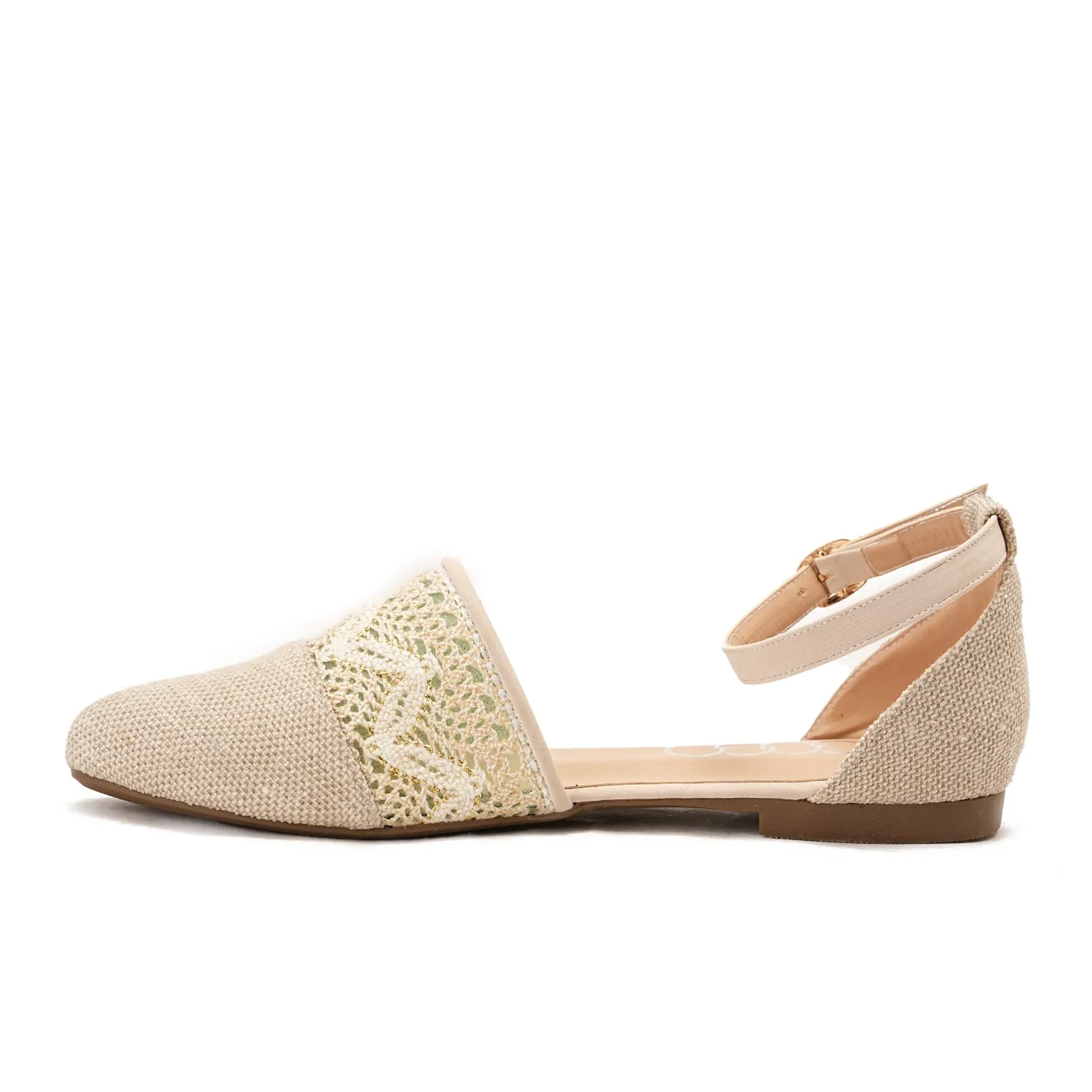 Knitted sandal - beige