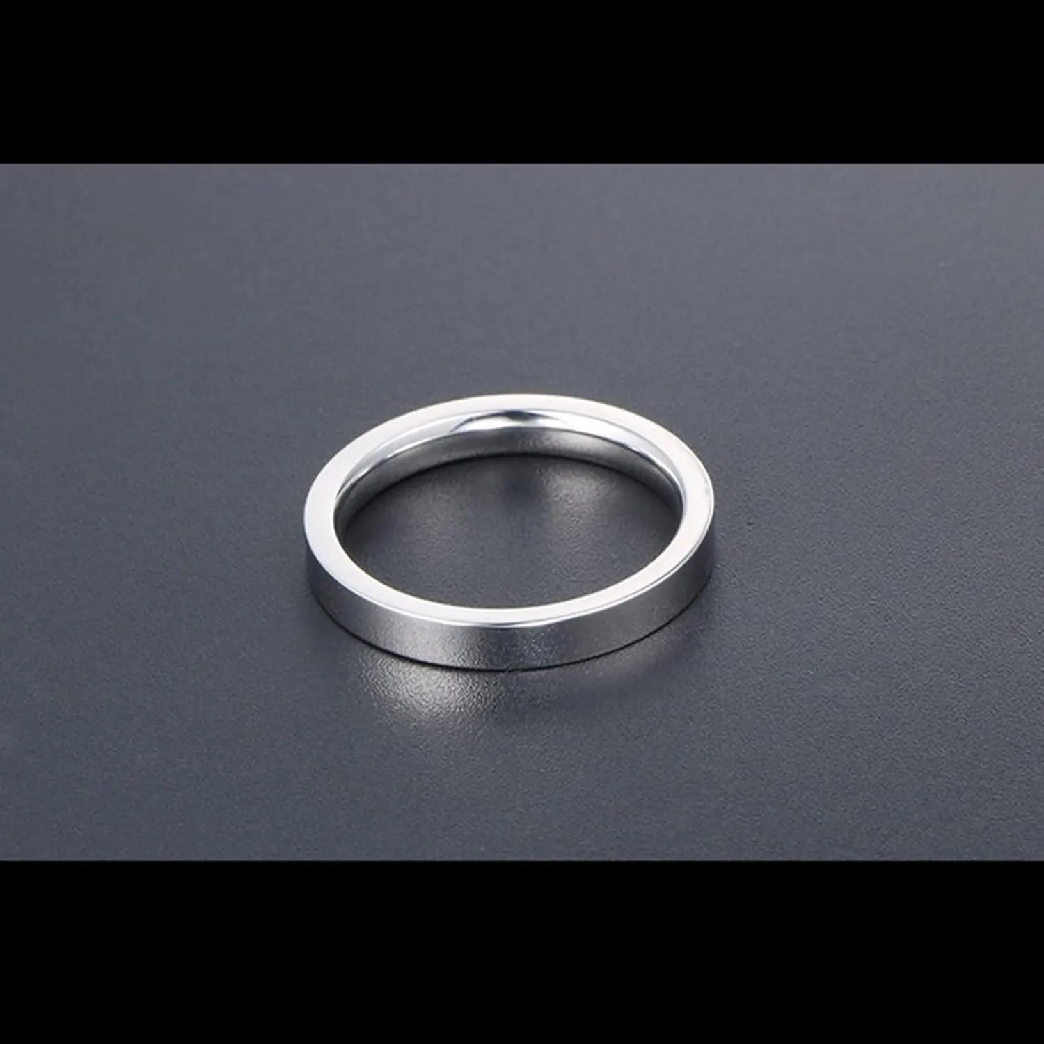 Knuckle Rings, Men Jewelry Rings Minimalist Tiny Ring 3mm Stainless Steel Men Anniversary Jewelry