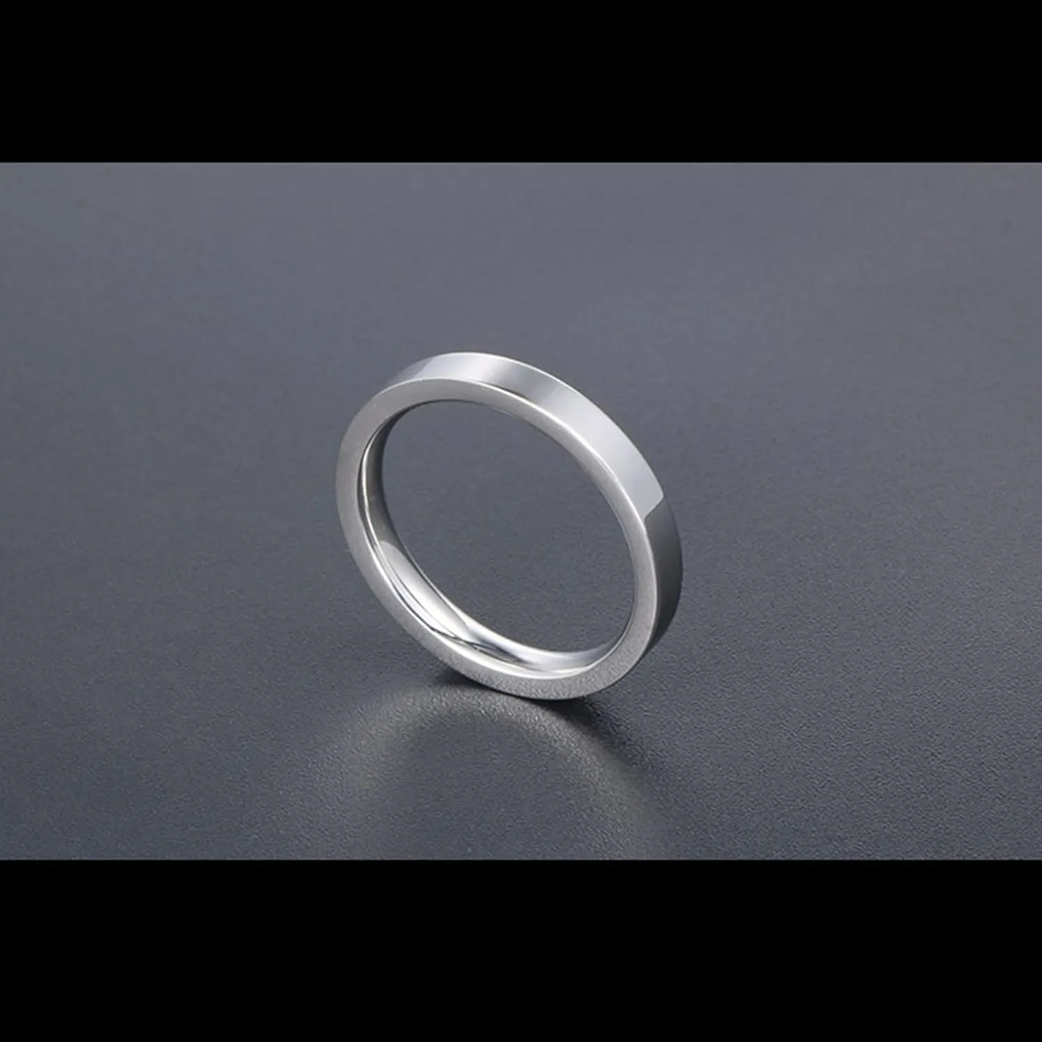 Knuckle Rings, Men Jewelry Rings Minimalist Tiny Ring 3mm Stainless Steel Men Anniversary Jewelry