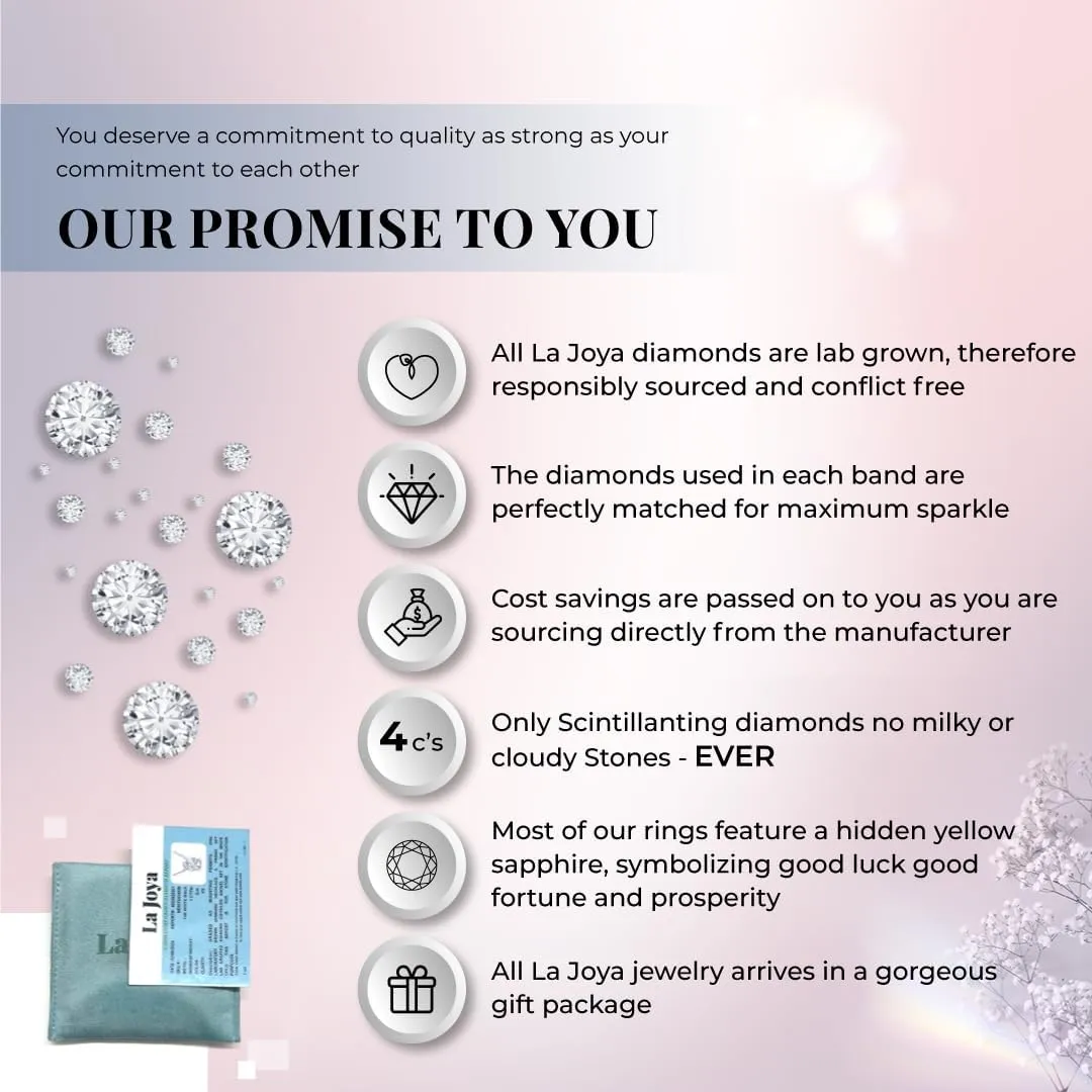 Lab Grown Diamond Wedding Bands for Women | 10K Yellow, White and Rose Gold Certified 1/10-1/2 Carat Milgrain Diamond Anniversary Bands, Promise Rings and Stackable Bands
