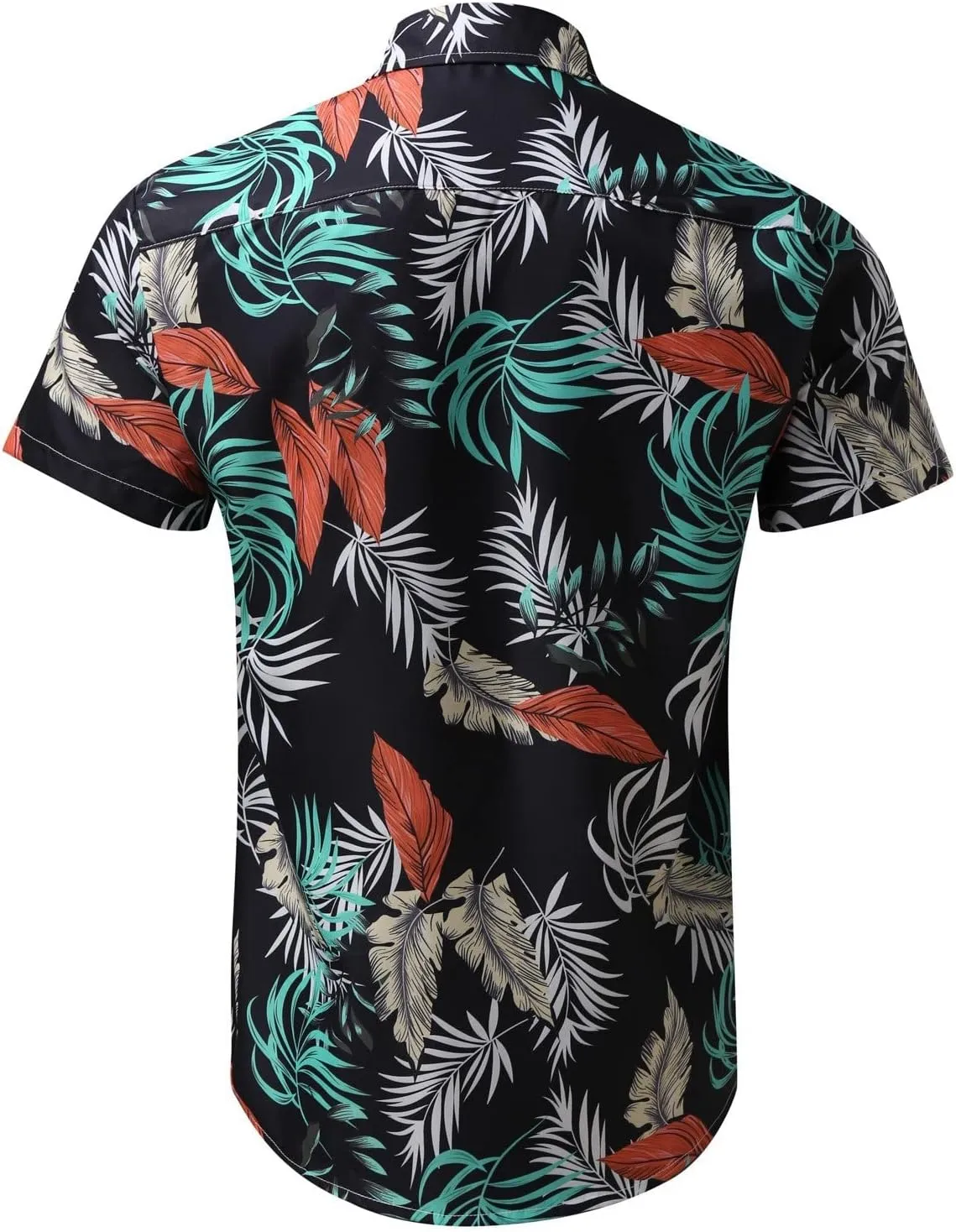 LCMTWX Mens Beach Shirts Mens Fashion and Leisure Color Matching Lapel Button Half Sleeve Shirt T Shirt Short Sleeve for
