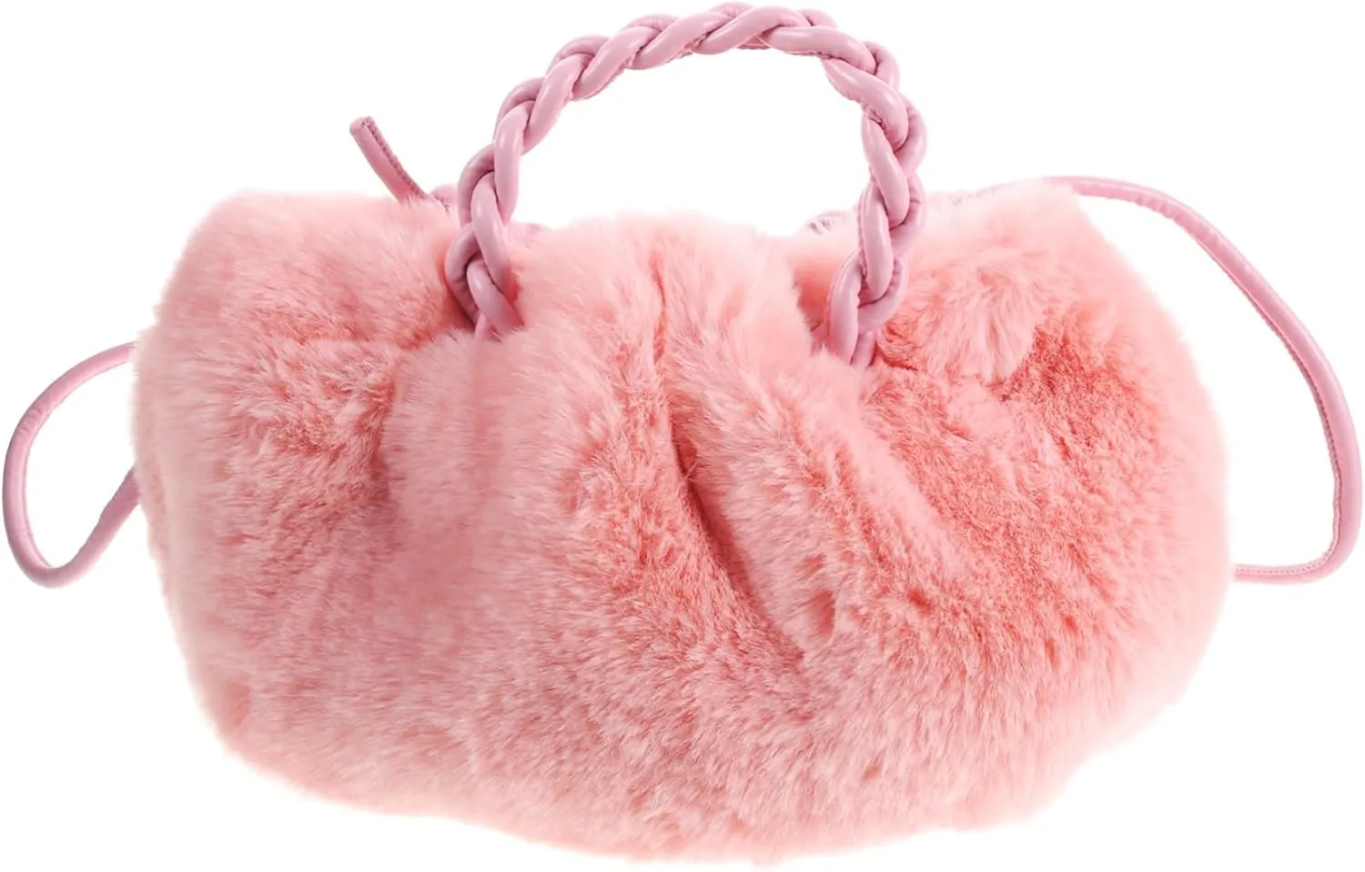 LIFKOME Elegant Plush Bag for Women Crossbody Bucket Handbag Winter Fashion Portable Messenger Bag Ideal for Daily Life