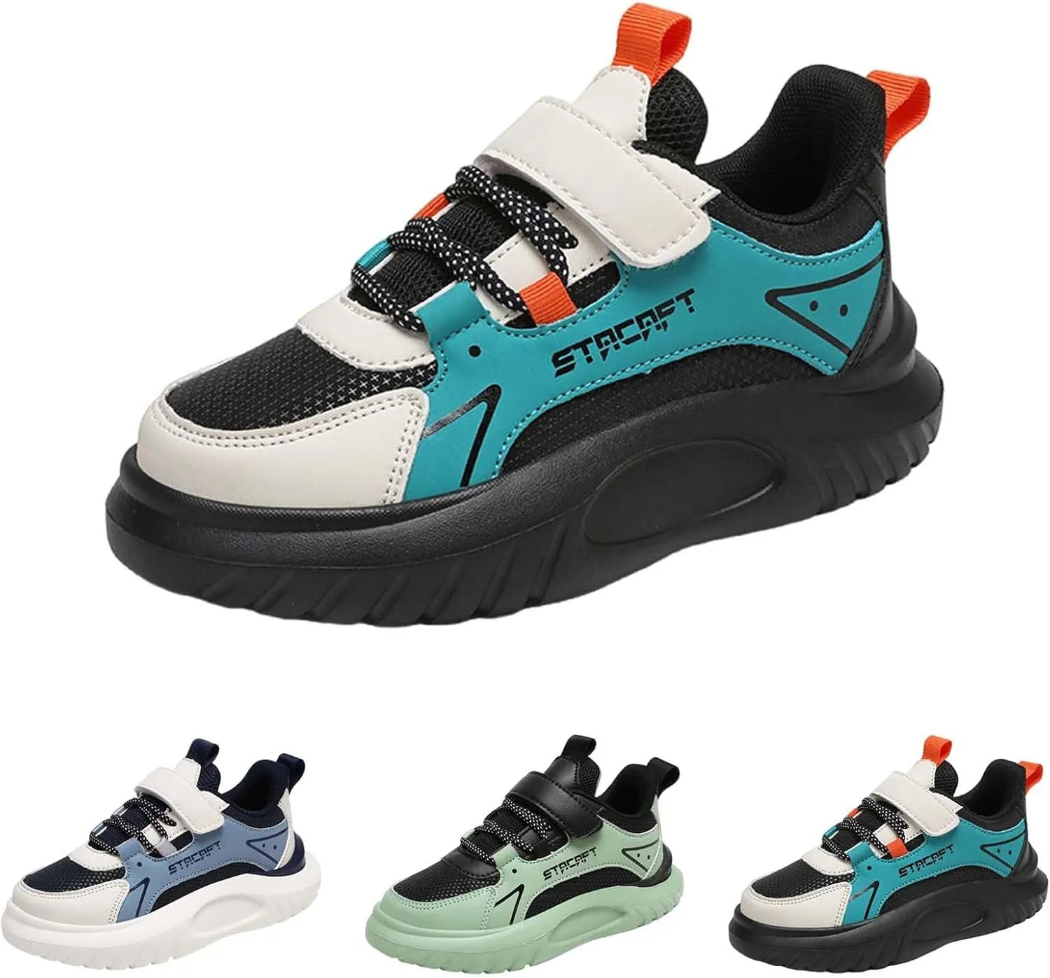 Lightweight Running Sneakers Kids Boys Flat Platform Breathable Tennis Shoes Outdoor Water Shoes for Boys Size 13