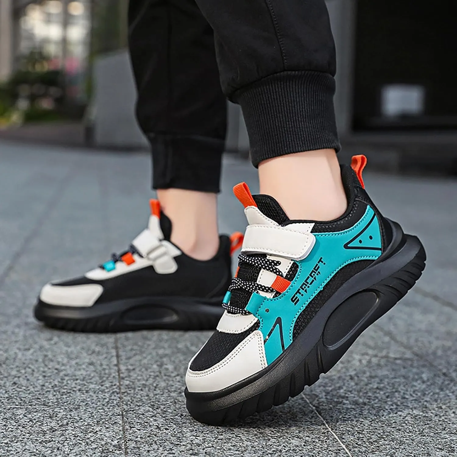 Lightweight Running Sneakers Kids Boys Flat Platform Breathable Tennis Shoes Outdoor Water Shoes for Boys Size 13