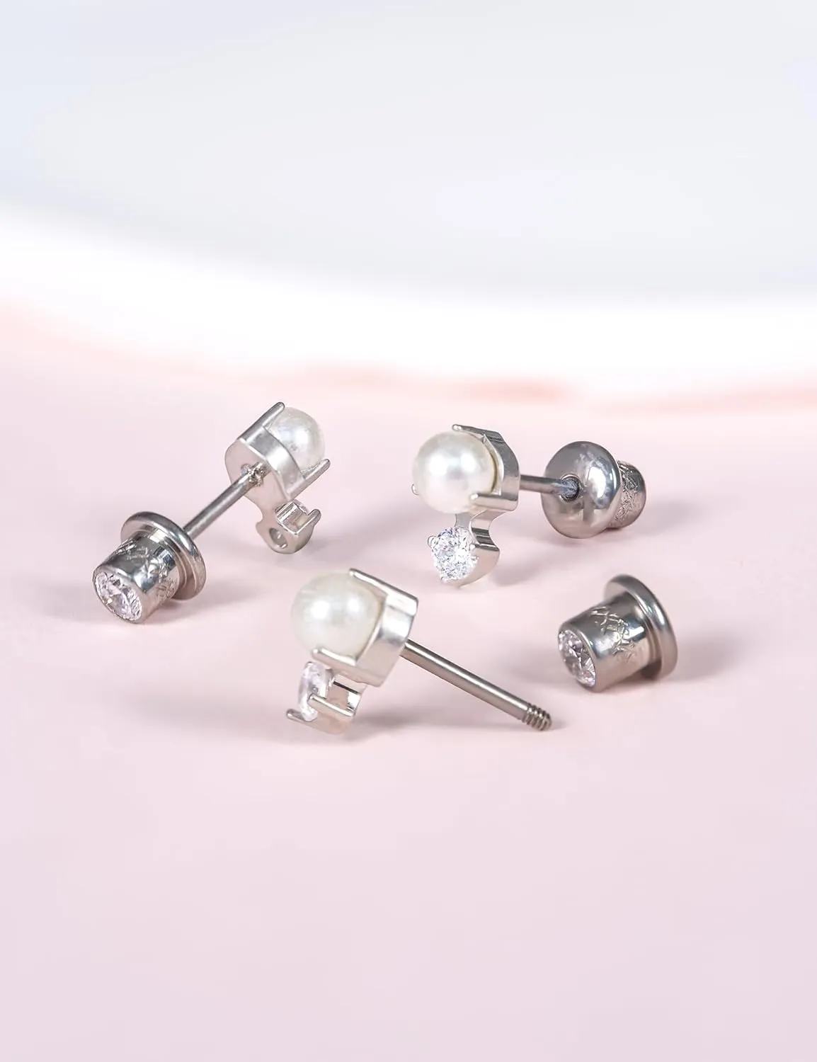 limerencia Hypoallergenic G23 Implant Grade Titanium Screw Back Earrings Tragus 20G Helix F136 Piercing Post for Sensitive Ears Cartilage