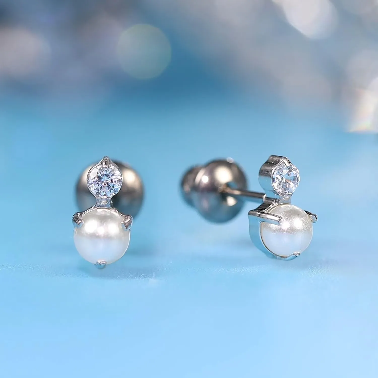 limerencia Hypoallergenic G23 Implant Grade Titanium Screw Back Earrings Tragus 20G Helix F136 Piercing Post for Sensitive Ears Cartilage