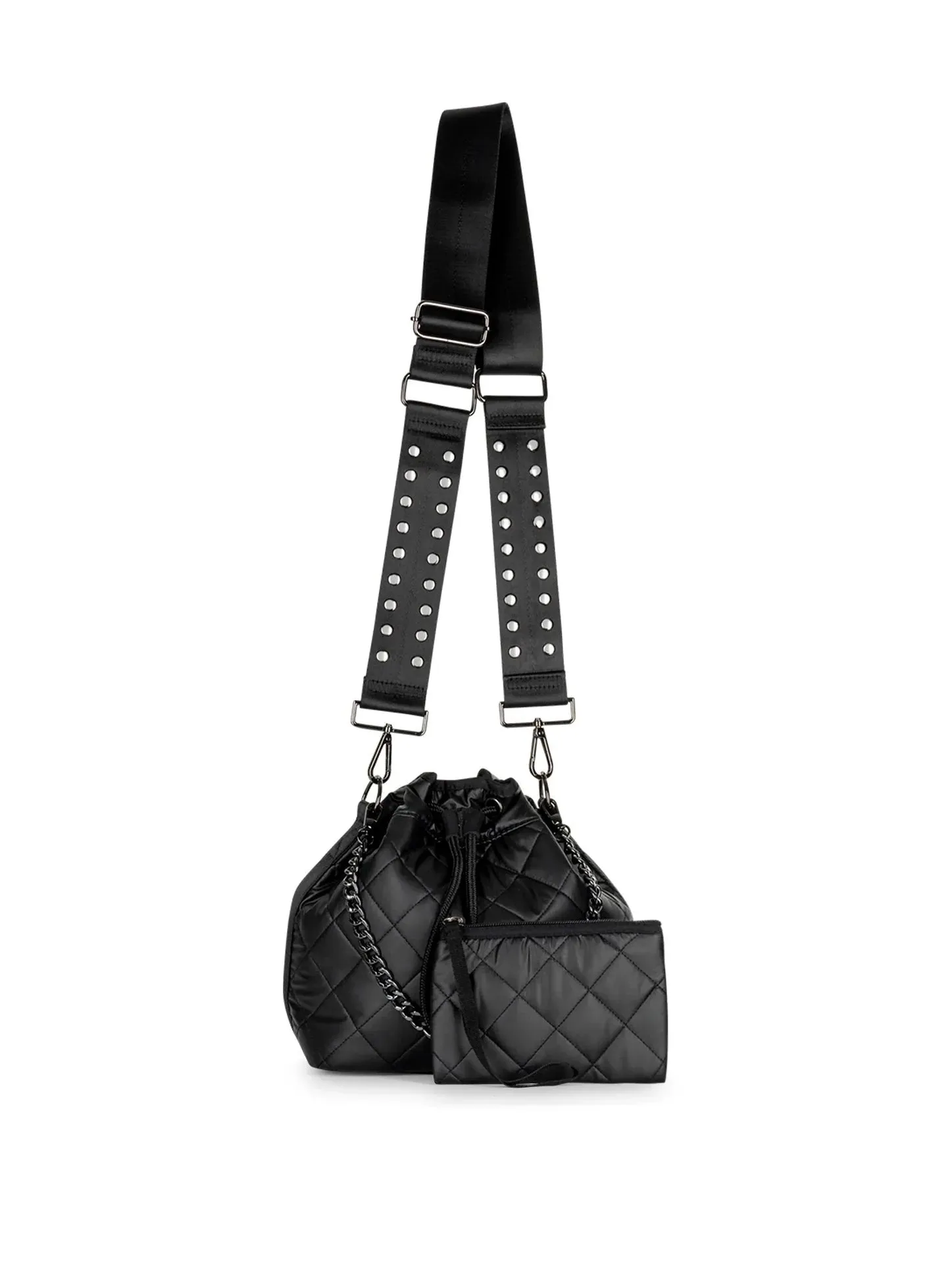 Lindsey Puffer Bucket Bag [Carbon]