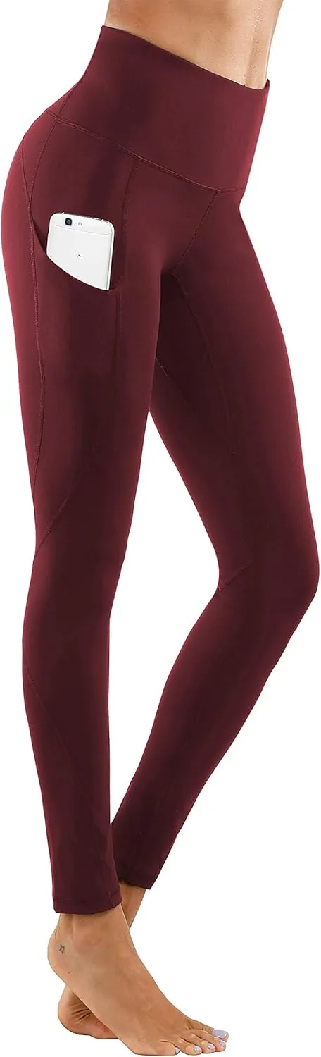 Lingswallow High Waist Yoga Pants - Yoga Pants with Pockets Tummy Control, 4 Ways Stretch Workout Running Yoga Leggings