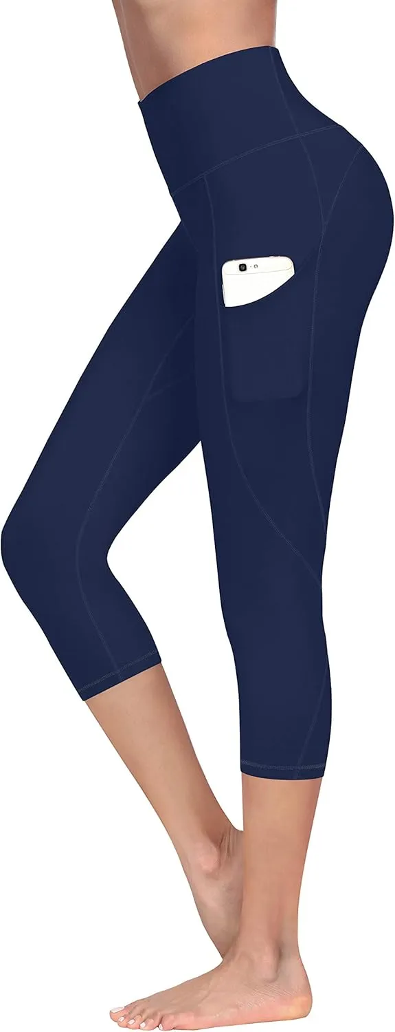 Lingswallow High Waist Yoga Pants - Yoga Pants with Pockets Tummy Control, 4 Ways Stretch Workout Running Yoga Leggings