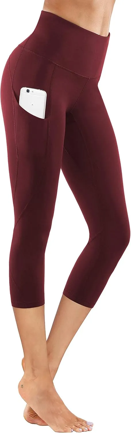 Lingswallow High Waist Yoga Pants - Yoga Pants with Pockets Tummy Control, 4 Ways Stretch Workout Running Yoga Leggings