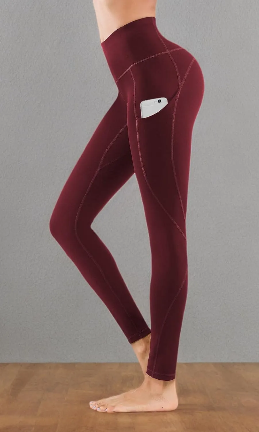 Lingswallow High Waist Yoga Pants - Yoga Pants with Pockets Tummy Control, 4 Ways Stretch Workout Running Yoga Leggings
