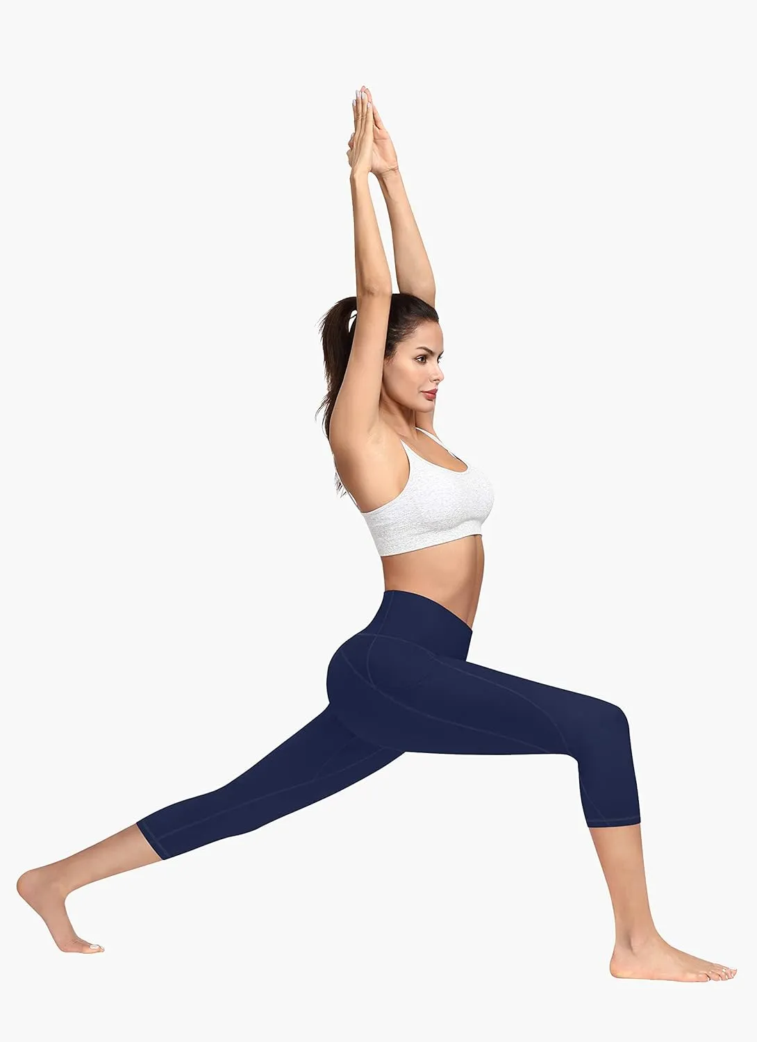 Lingswallow High Waist Yoga Pants - Yoga Pants with Pockets Tummy Control, 4 Ways Stretch Workout Running Yoga Leggings
