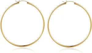 M MOOHAM Gold Hoop Earrings for Women - Hypoallergenic 14K Real Gold 925 Sterling Silver Post Sensitive Ears Nickel Free Hoops Earrings Set for Women Jewelry Lightweight 13-60mm