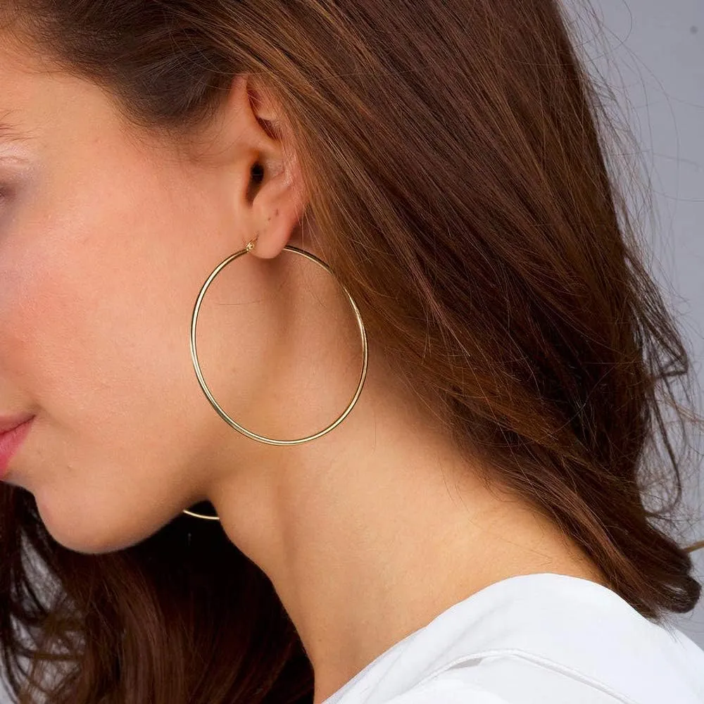 M MOOHAM Gold Hoop Earrings for Women - Hypoallergenic 14K Real Gold 925 Sterling Silver Post Sensitive Ears Nickel Free Hoops Earrings Set for Women Jewelry Lightweight 13-60mm