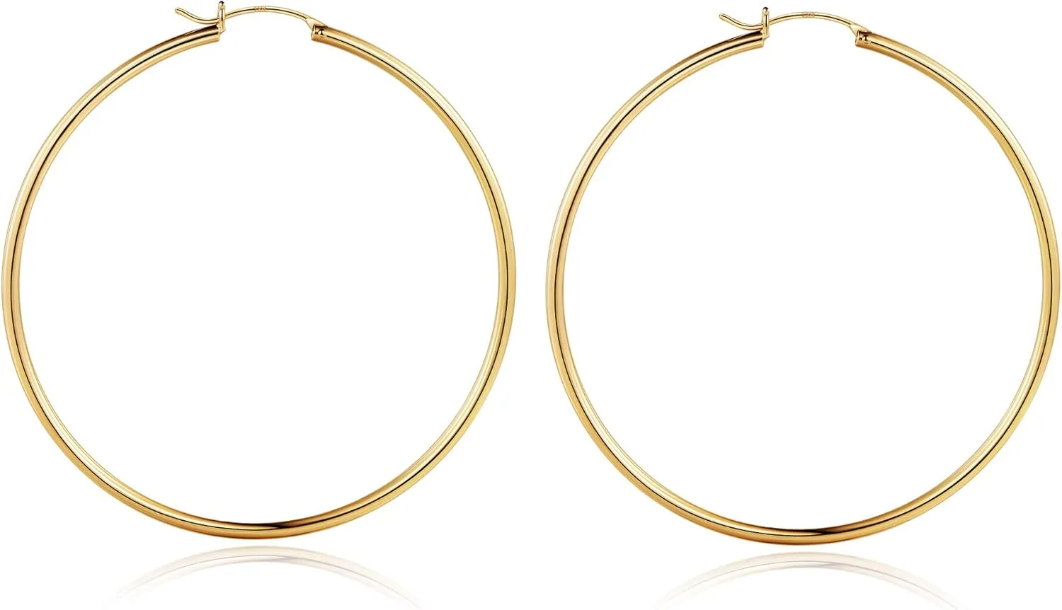 M MOOHAM Gold Hoop Earrings for Women - Hypoallergenic 14K Real Gold 925 Sterling Silver Post Sensitive Ears Nickel Free Hoops Earrings Set for Women Jewelry Lightweight 13-60mm