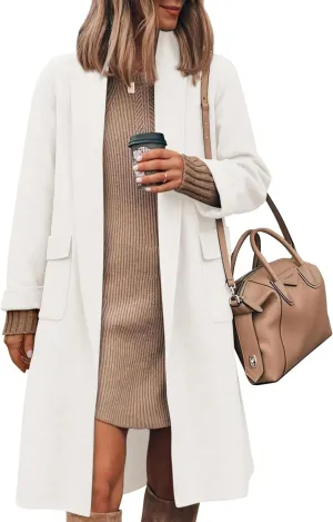 MASCOMODA Open Front Long Cardigan Sweaters for Women Trendy 2025 Fall Winter Oversized Sweater Coats Knit Coatigan Jackets