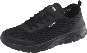 Men Lightweight Breathable Mesh Shoes Running Mesh Shoes Lace Up Casual Sneakers Mens Sneaker Slippers