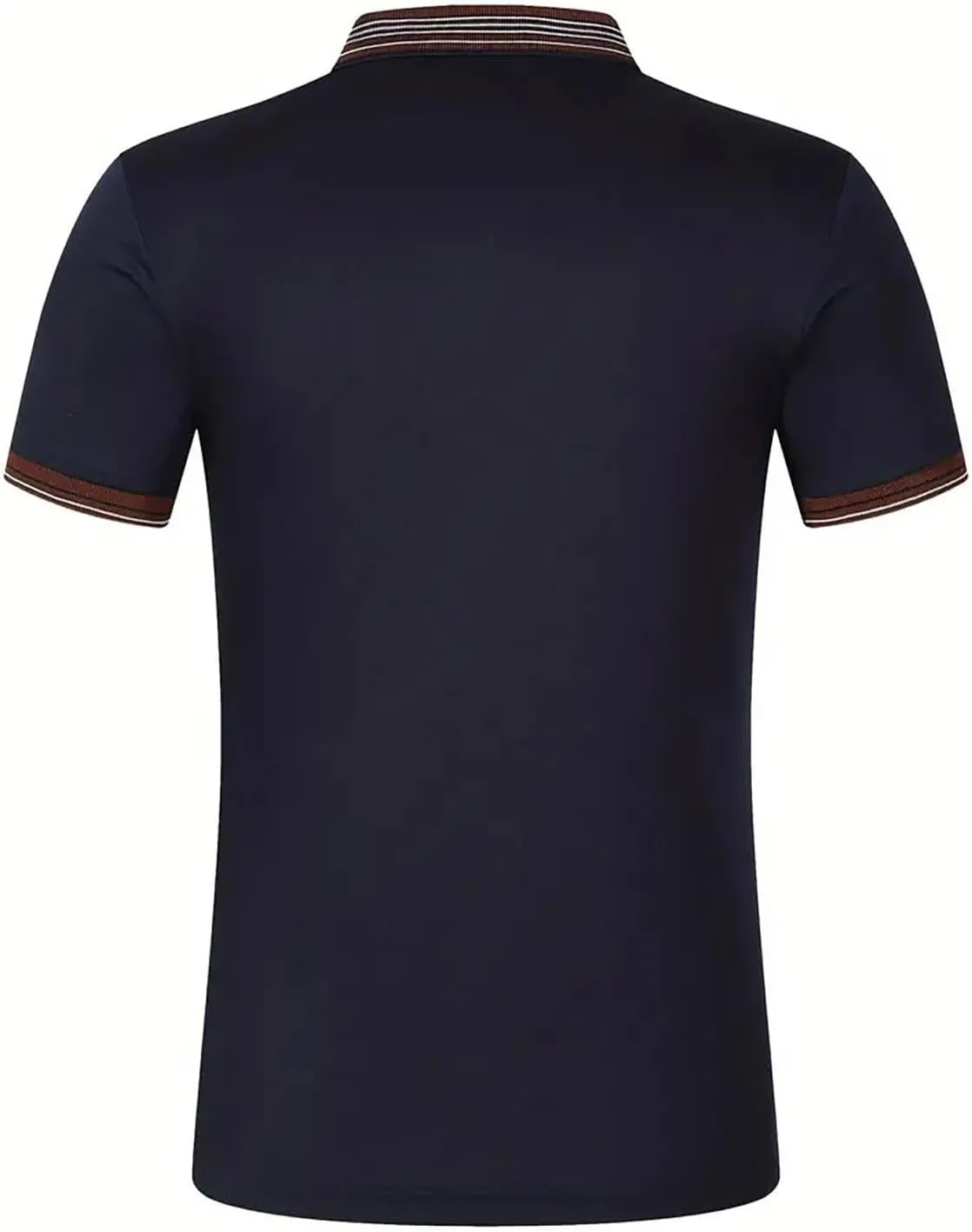 Mens Athletic Short Sleeve Polo Shirts 2025 Casual Golf Shirts Buttons Collared Solid T Shirts with Pocket
