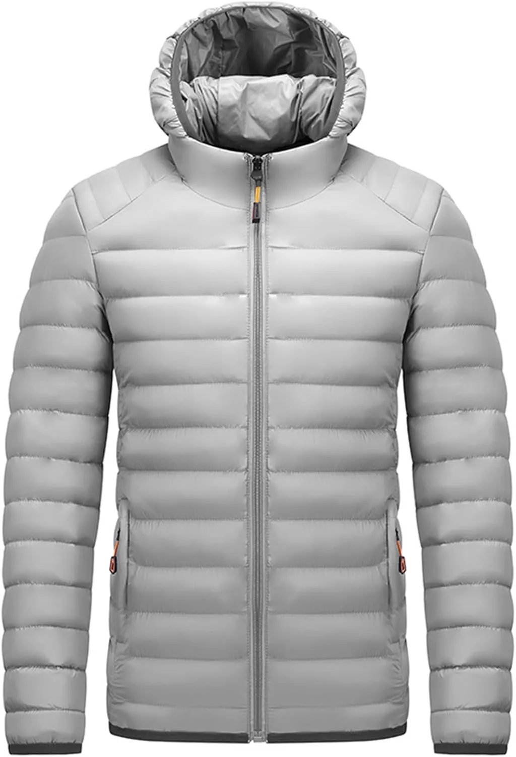 Men's Autumn And Winter Jacket Coat Leisure Plus Size Light Zip Pocket Cotton Padded Warm Cotton Anorak Belted