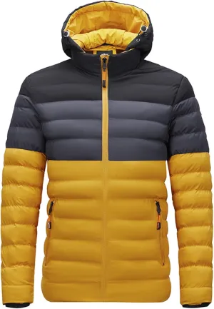Men's Autumn And Winter Jacket Coat Leisure Zip Pocket Cotton Padded Warm Soft Hooded Jacket Coat Tops Men Parks