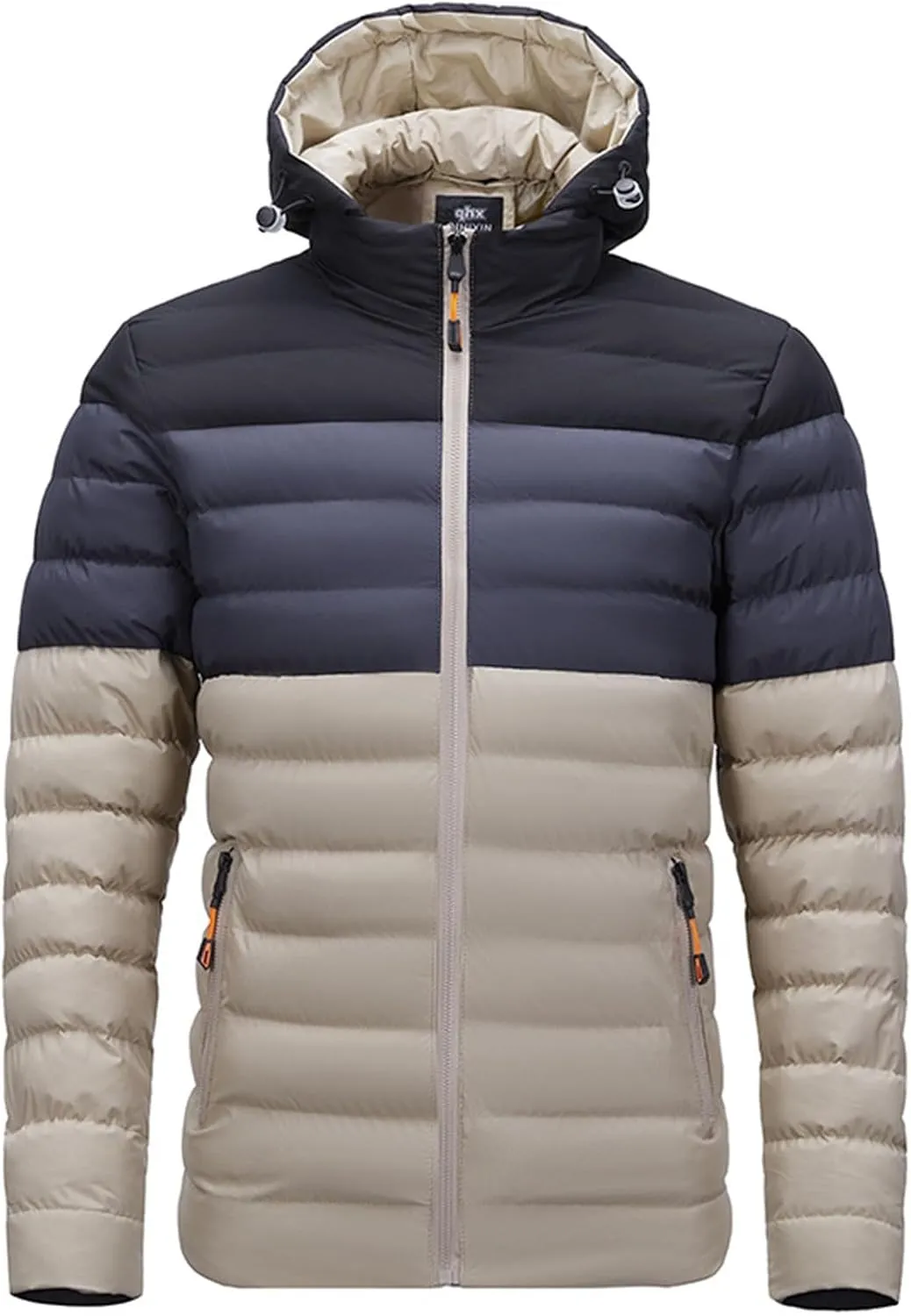 Men's Autumn And Winter Jacket Coat Leisure Zip Pocket Cotton Padded Warm Soft Hooded Jacket Coat Tops Men Parks