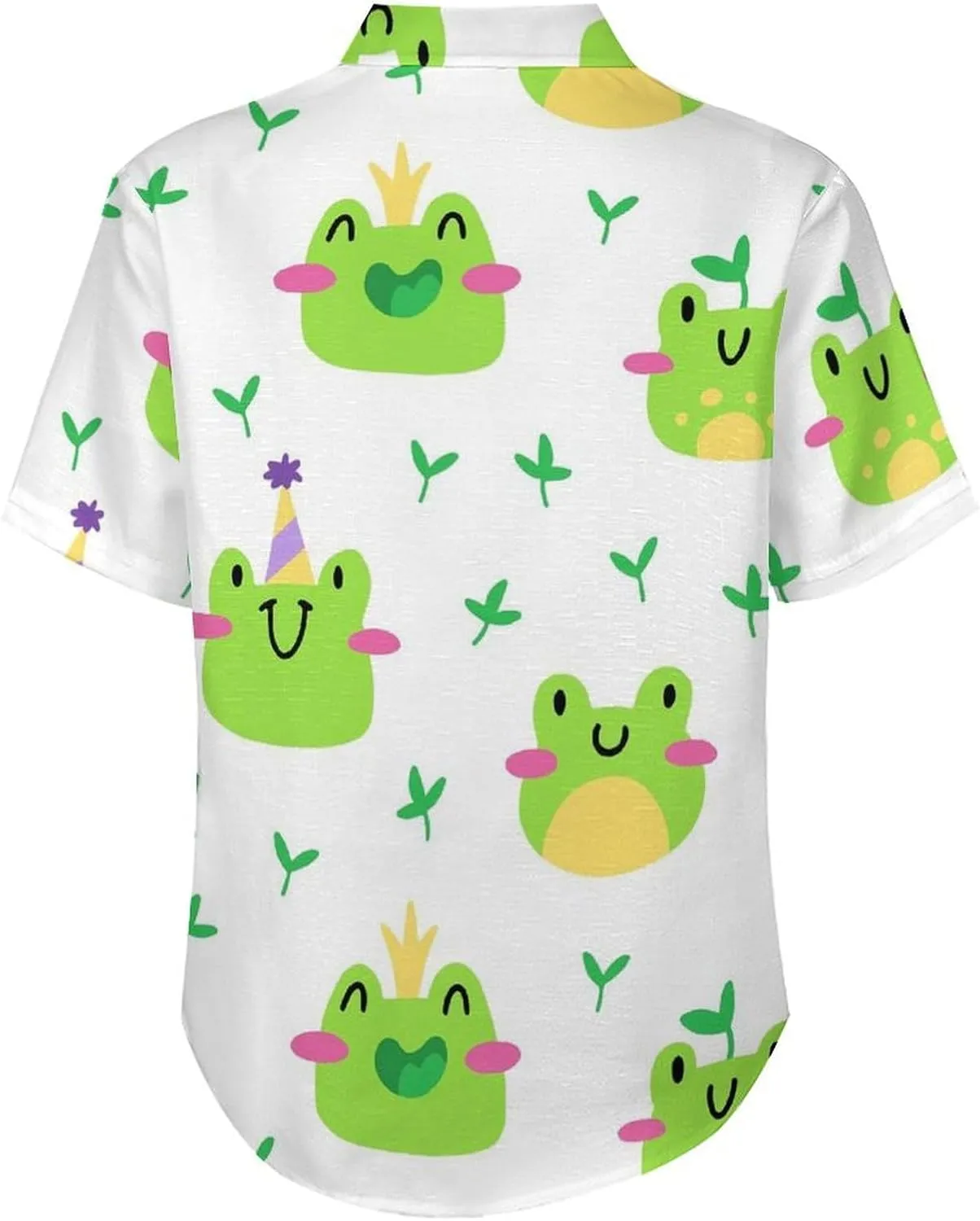 Men's Button Down Shirts Cute and Funny Cucumber Short Sleeve Casual Shirts Summer Beach Shirts with Pocket