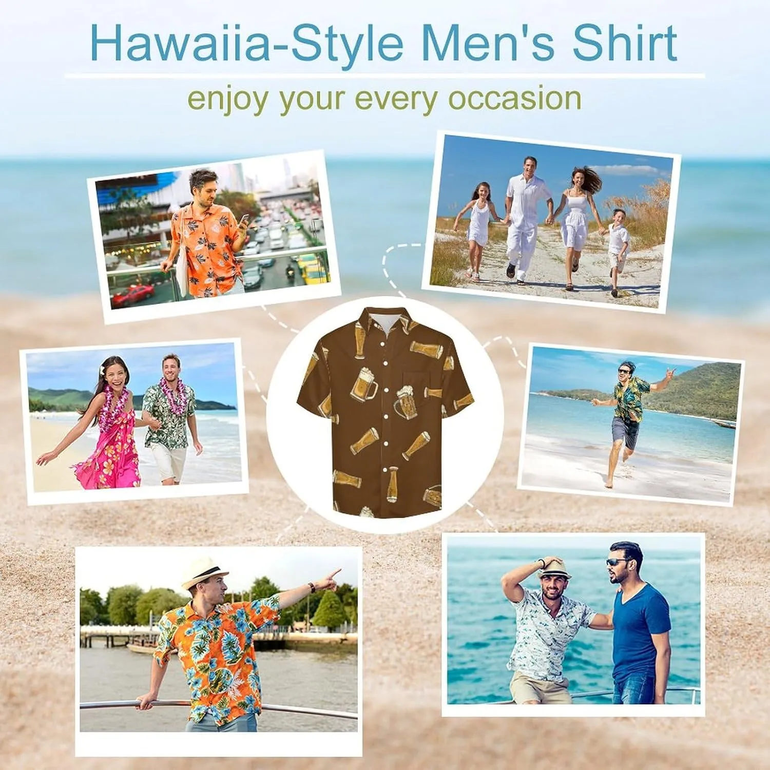 Men's Button Down Shirts Cute and Funny Cucumber Short Sleeve Casual Shirts Summer Beach Shirts with Pocket