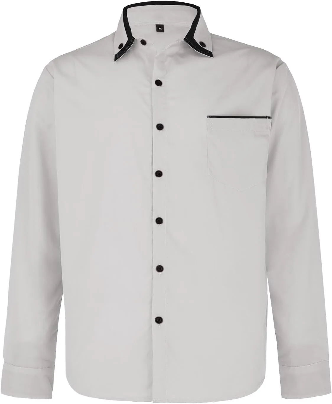 Men's Dress Shirt Long Sleeve Button Down Business Shirt Pocket Wrinkle Resistant Collar Office Work Meeting Formal Blouse