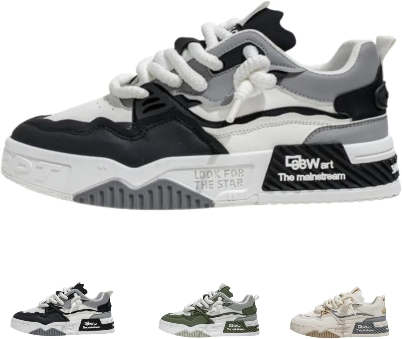 Men's Fashion Sneakers - Walking, Running, Traveling, All Seasons Sports Sneakers, Outdoor Lightweight Slip-on Skate Shoes for Men