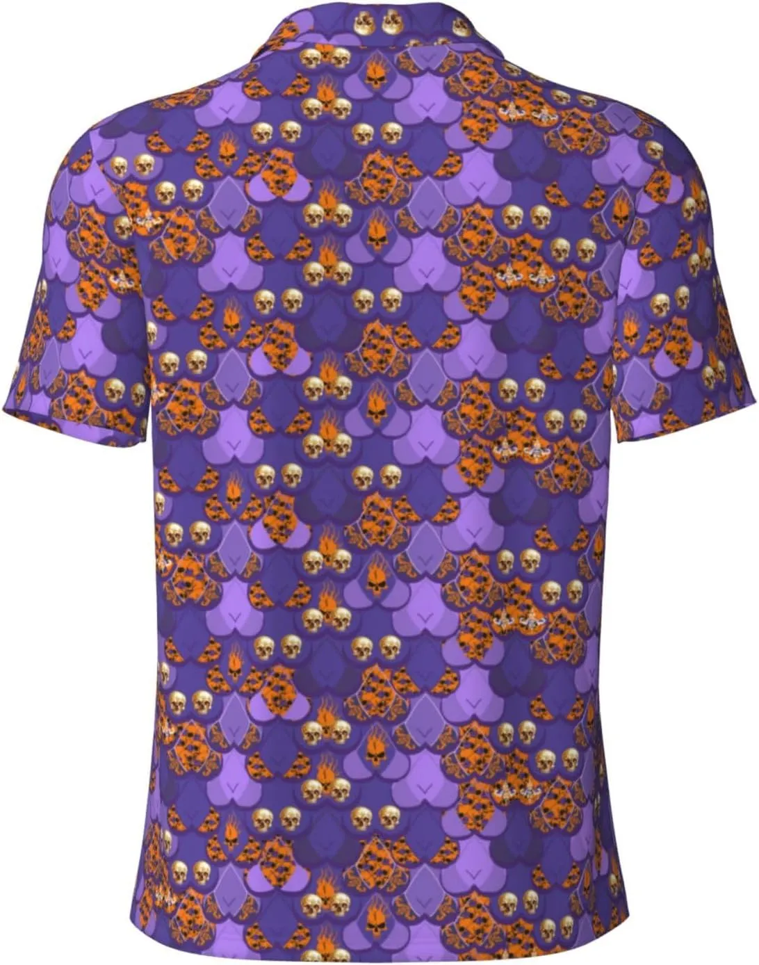 Men's Funny Golf Shirts Hawaiian Golf Polo Shirts Performance Moisture Wicking Quick Dry Athletic Short Sleeve Shirts