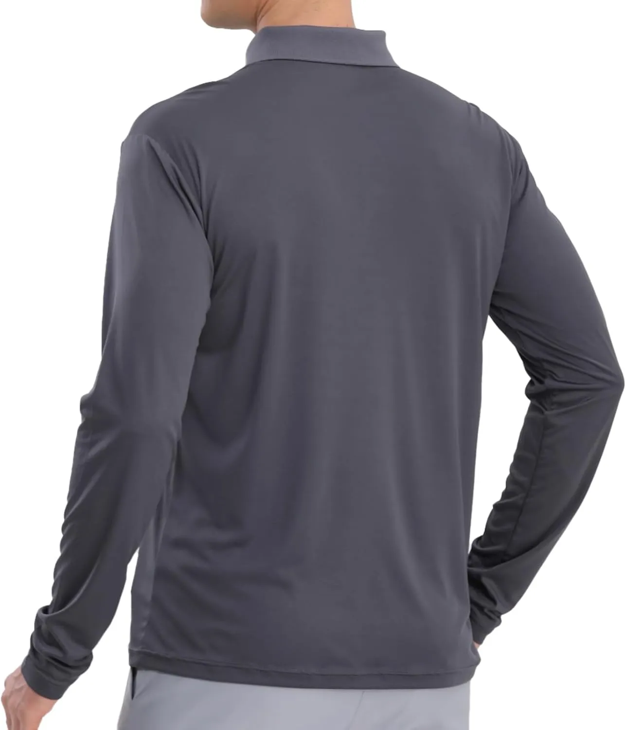Men's Golf Polo Shirts,1 Pack/4 Pack Long Sleeve Quick Dry Athletic Casual Performance Collar Shirts for Men